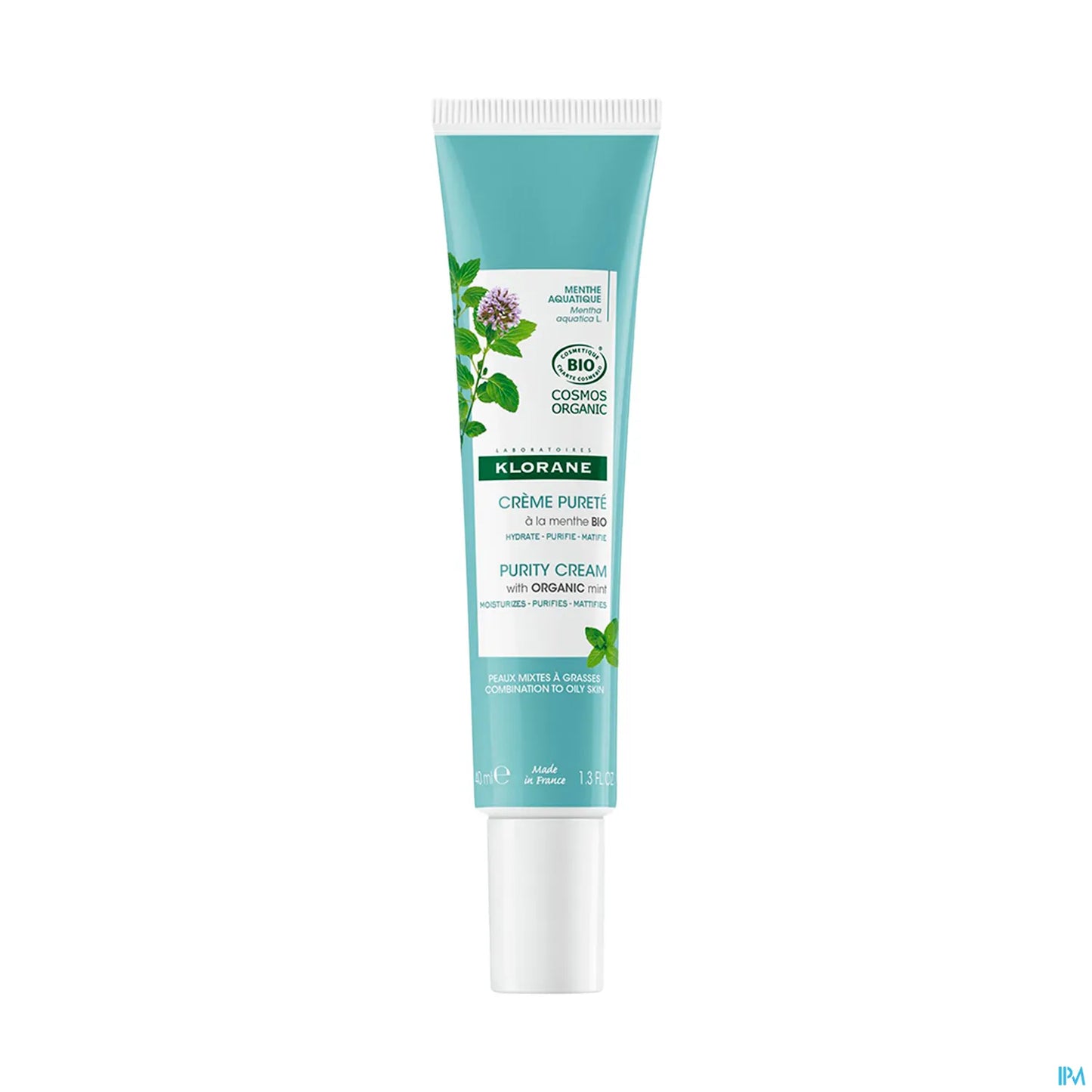 Crema gel purificante alla menta acquatica biologica 40 ml