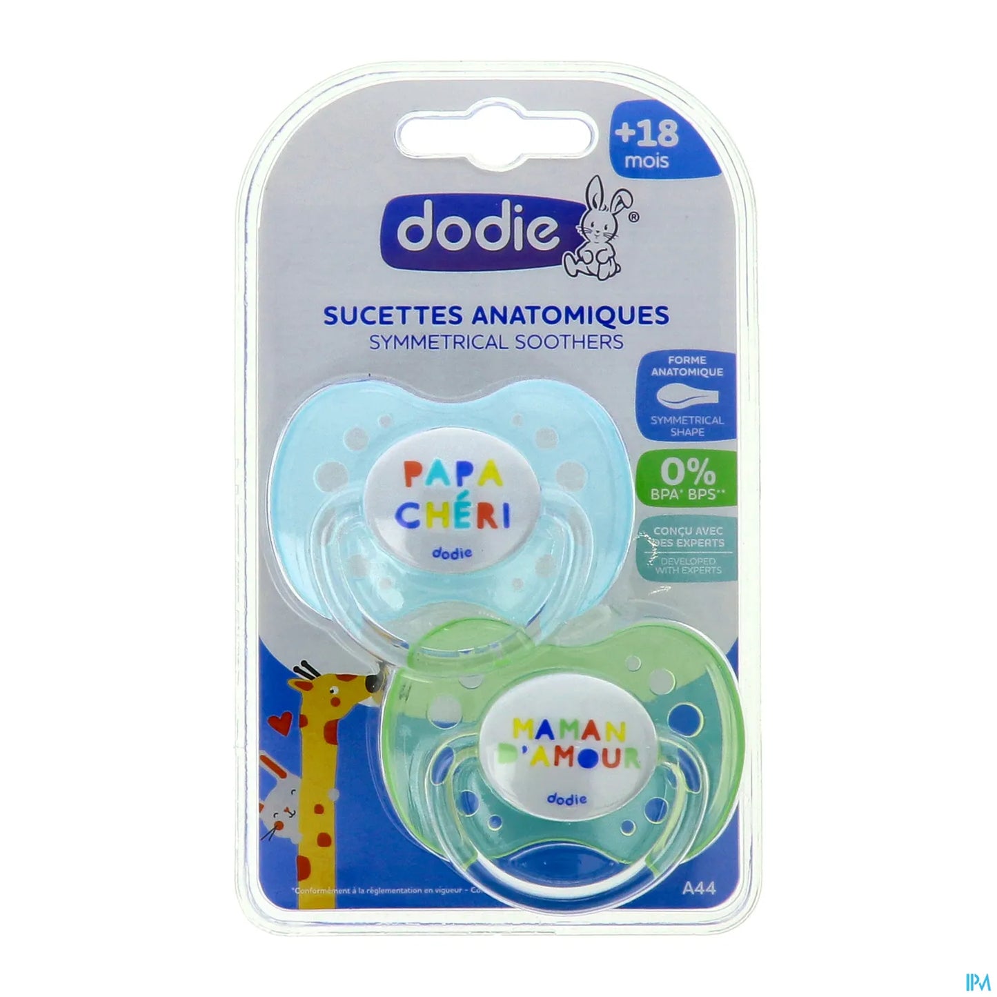 Set di 2 ciucci anatomici in silicone 18 mesi