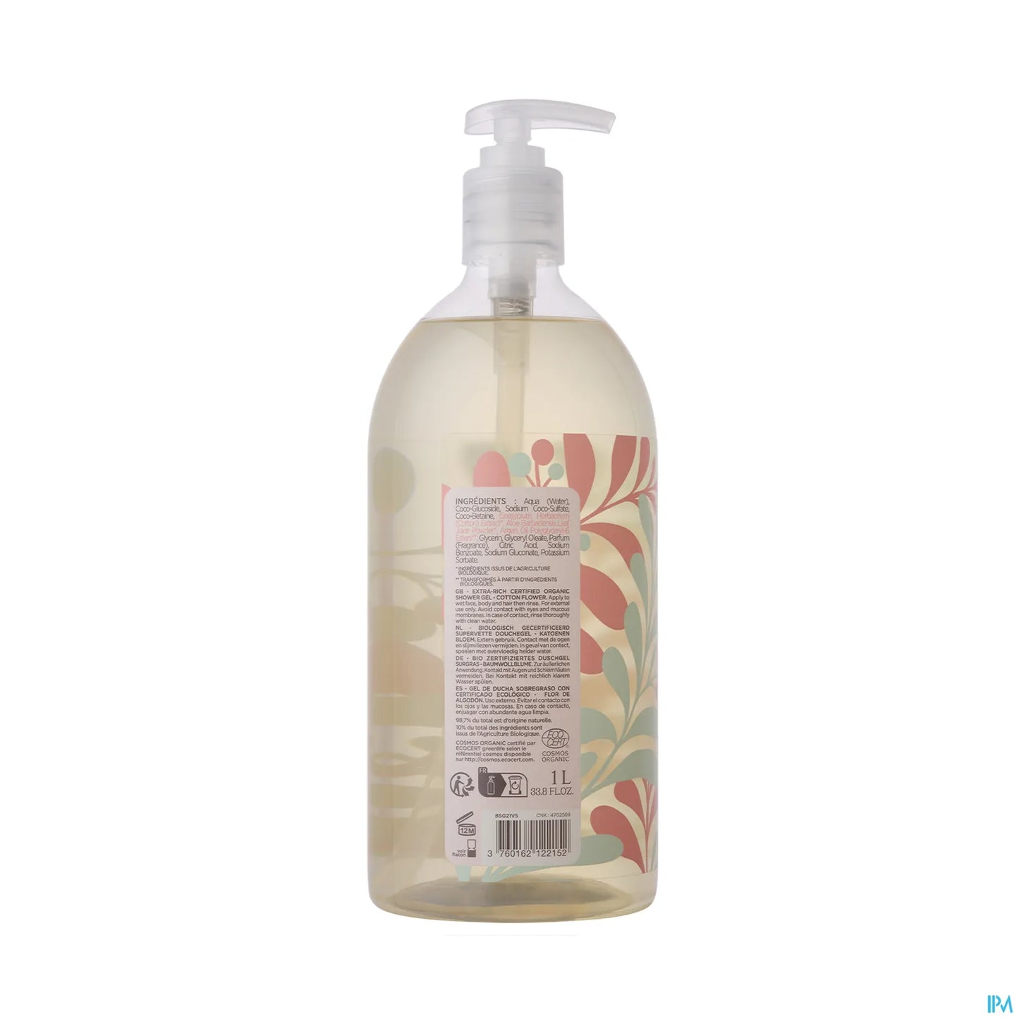 Gel doccia supergrasso Green Nature Organic Cotton Flower 1L