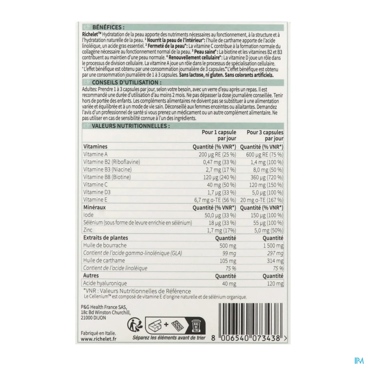 Idratazione della pelle 30 capsule