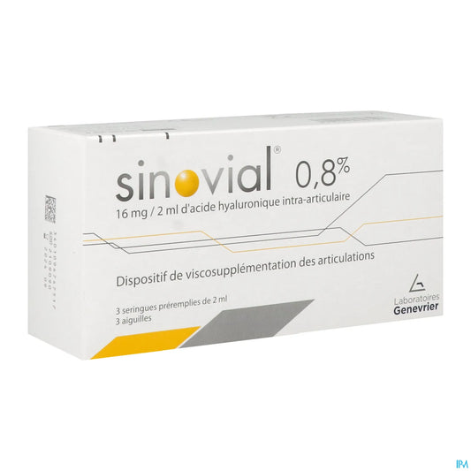 Sinovial 0,8% Seringue 2 mL Boîte de 3