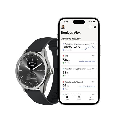 ScanWatch 2 Heart Health Hybrid Smartwatch 42mm Black