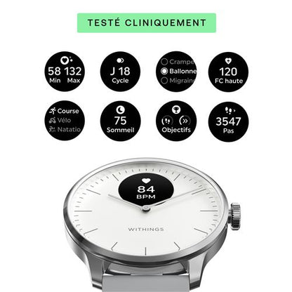 ScanWatch Light Montre Connectée 37mm Blanche