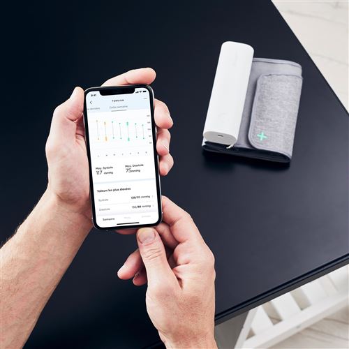BPM Connect Moniteur Intelligent de Pression Artérielle Wi-Fi Blanc Gris