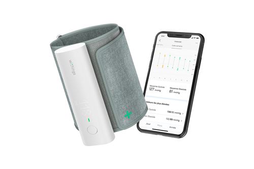 BPM Connect Moniteur Intelligent de Pression Artérielle Wi-Fi Blanc Gris