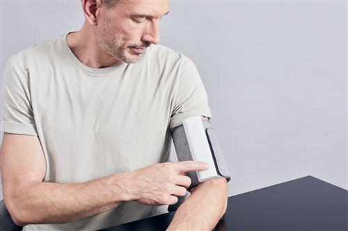 BPM Connect Moniteur Intelligent de Pression Artérielle Wi-Fi Blanc Gris