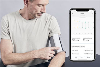BPM Connect Moniteur Intelligent de Pression Artérielle Wi-Fi Blanc Gris