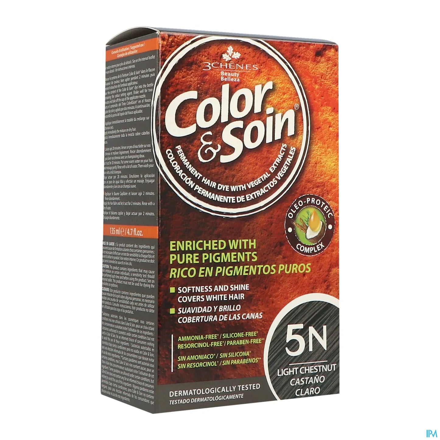 3 Chênes Color &amp; Soin 5N Castano Chiaro 135ml