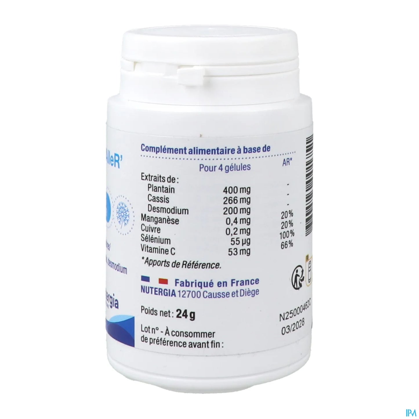 ErgyAller Confort Saisonnier 60 Gélules