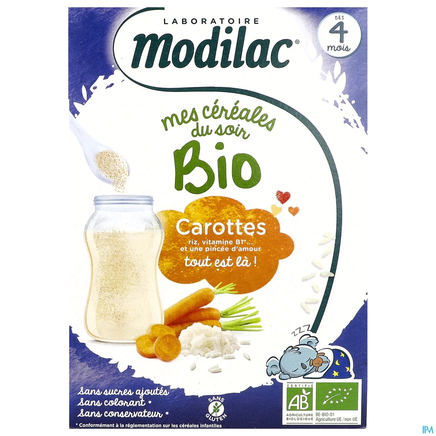 Céréales Bio Riz Carotte Dès 4 Mois 250g
