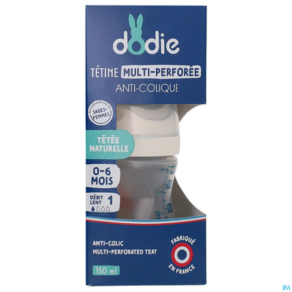 Biberon Tétine Multi-Perforée Anti-Colique Rose 150ml