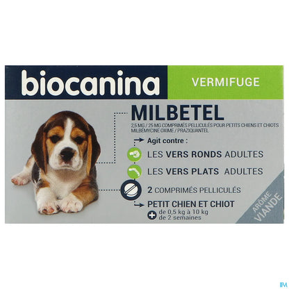 Milbetel Vermifuge Pour Chiots Et Petits Chiens 2 Comprimés