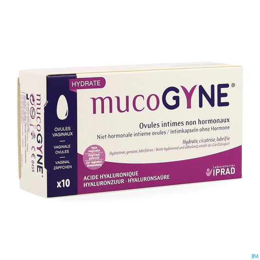 Iprad Mucogyne 10 Ovules Intimes Non Hormonaux Hydratant Lubrifiant Adjuvant De Cicatrisation