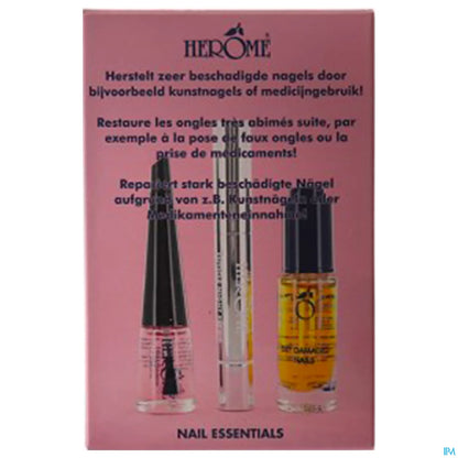 Set for dry and ridged nails 2 x 4 ml bottles + 1 polisher