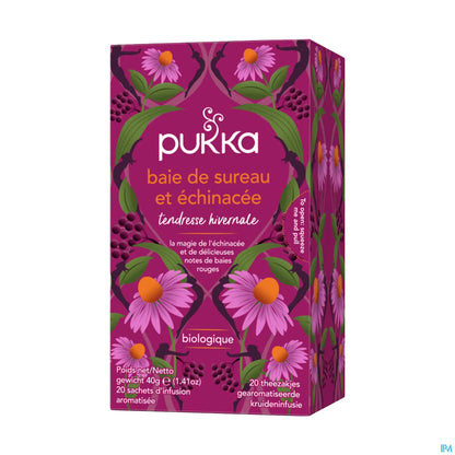 Infusion Baie de Sureau et Echinacée Bio 20 Sachets