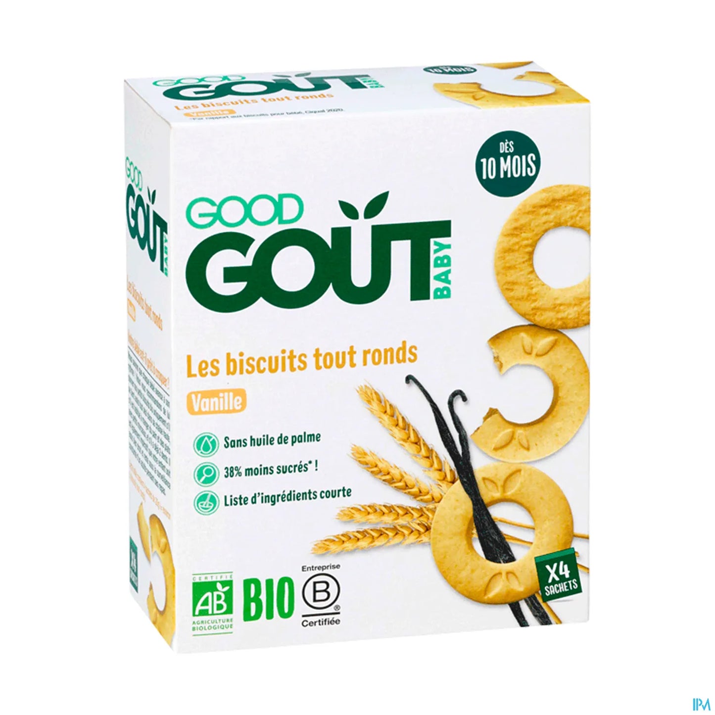 Organic Vanilla Round Biscuits from 10 Months 80G