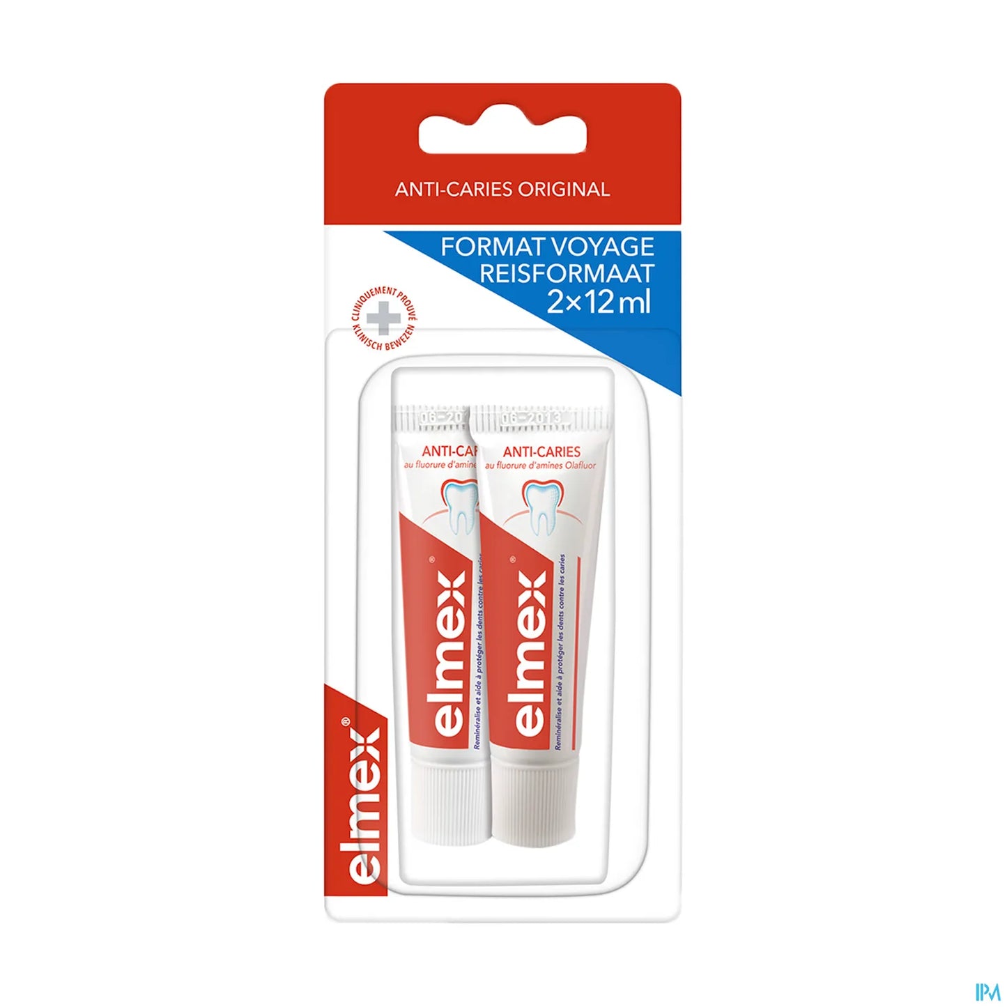 Dentifrice Protection Caries Tubes de Voyage 2x12ml