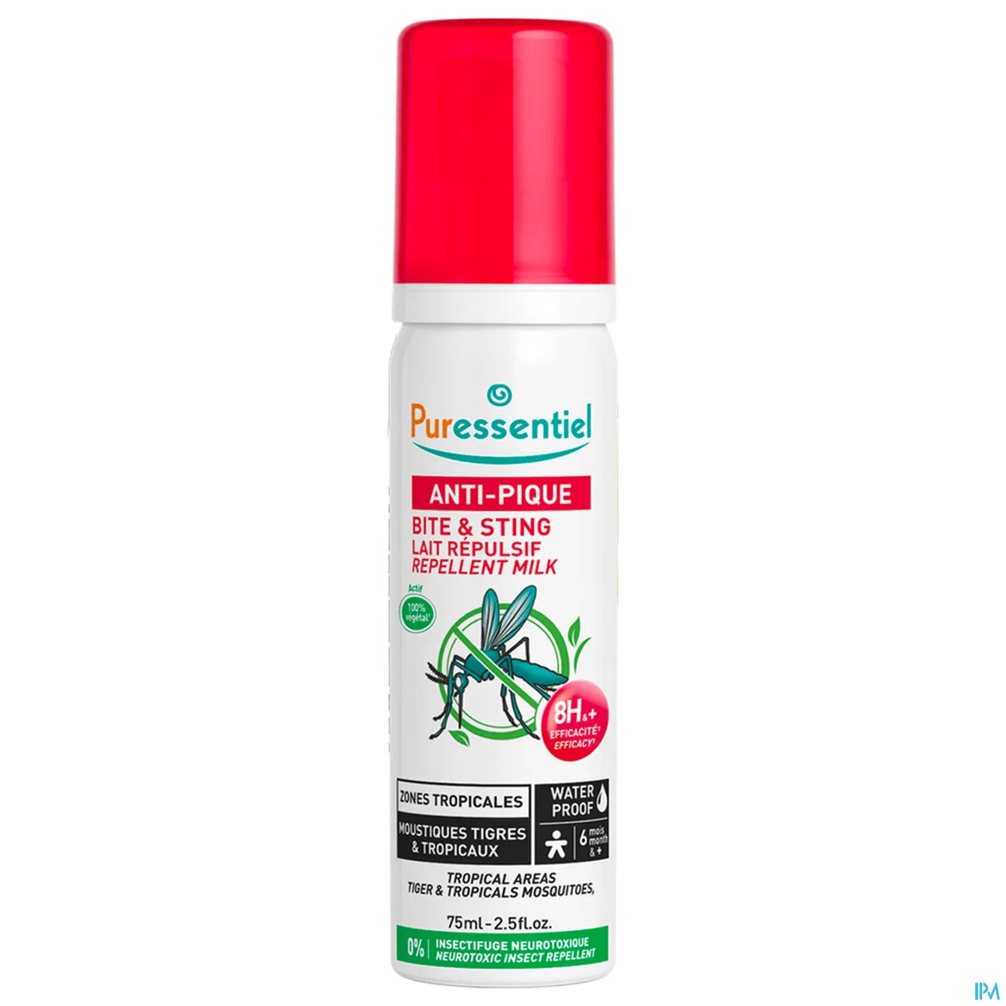 Anti-Pique Lait Répulsif Waterproof 75ml Zones Tropicales
