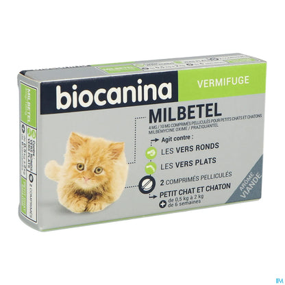 Milbetel Dewormer per gattini e gatti di piccola taglia, confezione da 2 compresse