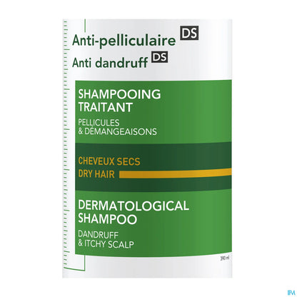 Dercos Anti-Pelliculaire DS Traitement Shampooing Cheveux Secs 390ml