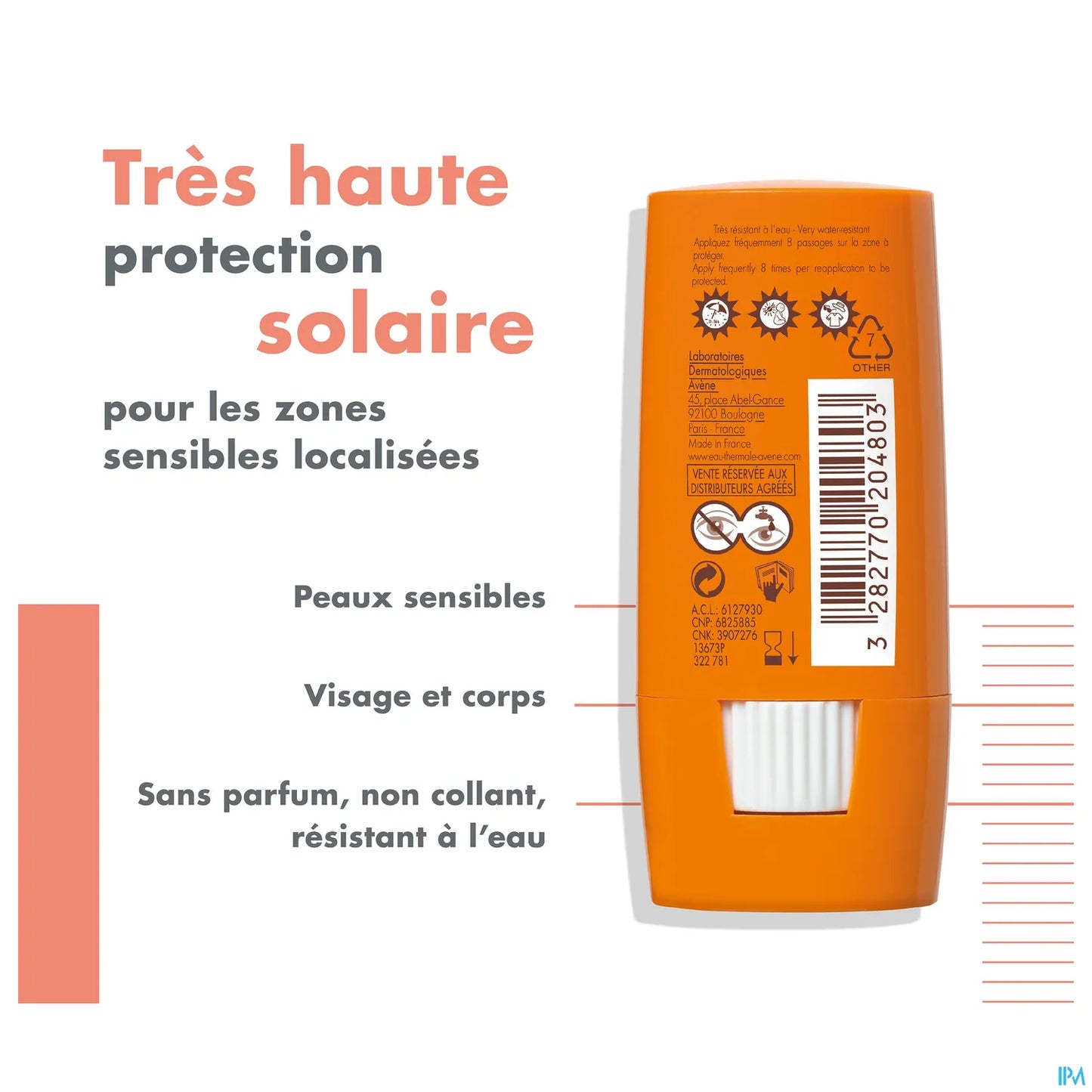 Stick Protection Très Haute pour Zones Sensibles SPF 50+ 8g