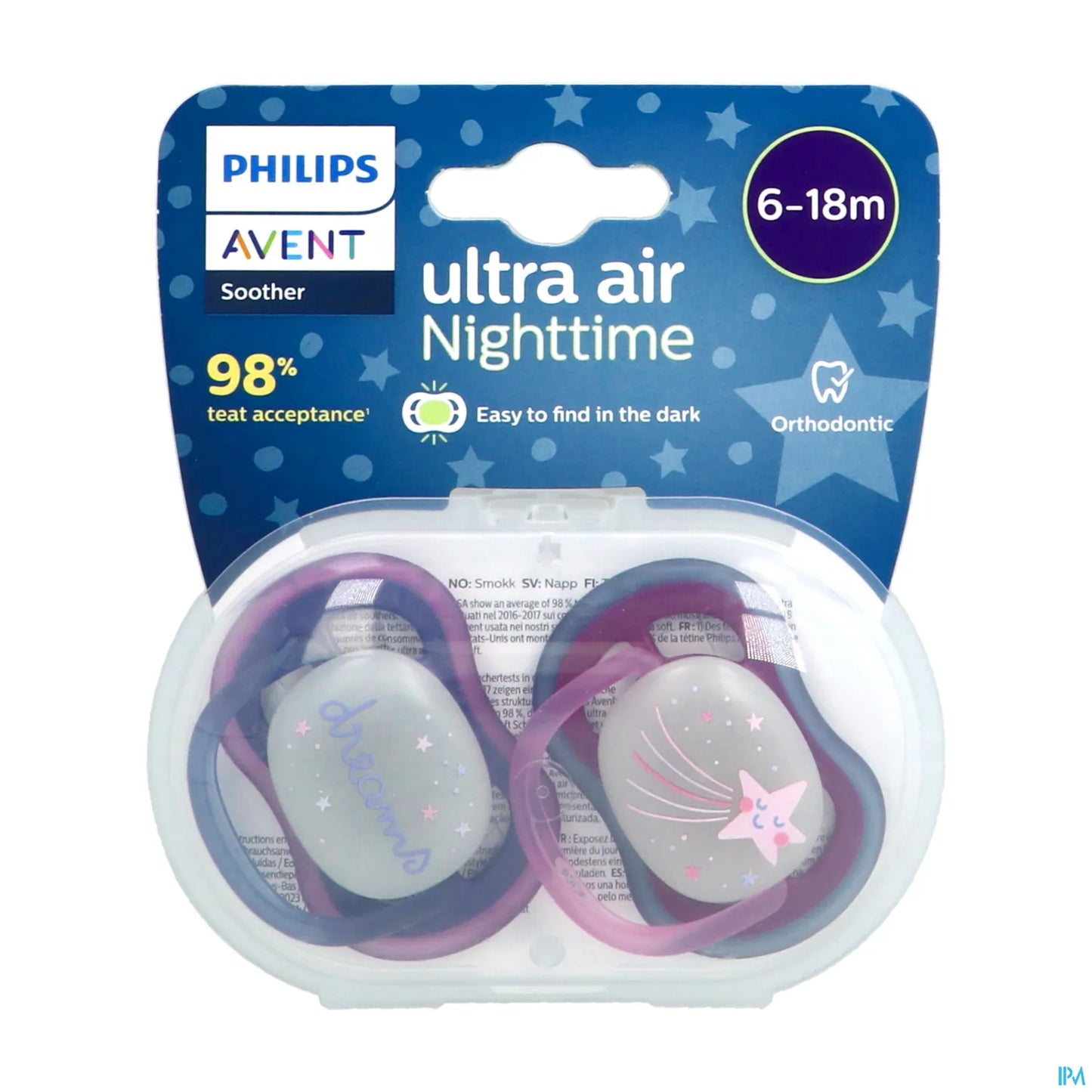 Ciuccio Philips Avent Ultra Air Night 6-18 mesi