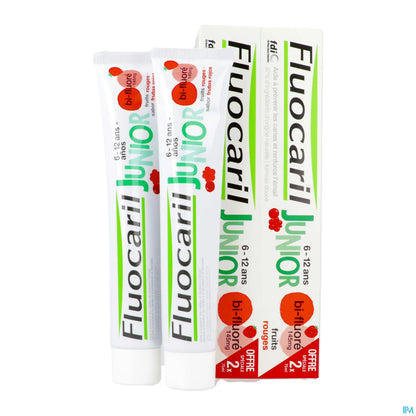 Dentifricio in gel ai frutti rossi Junior 6-12 anni 2x75ml