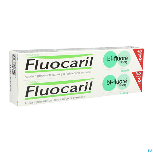 Dentifricio alla menta bifluorurata 2x75ml