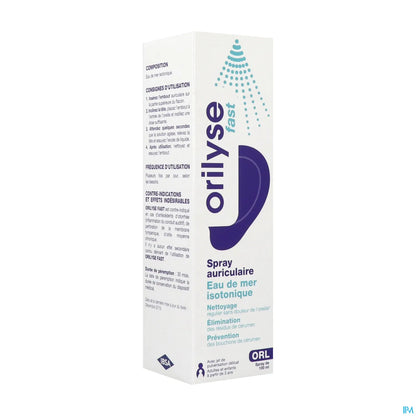 Orilyse Fast Spray Auriculaire Eau de Mer Isotonique 100ml
