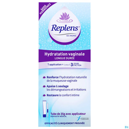 Laboratoires Fumouze Replens Gel Hydratation Vaginale 35g Avec Applicateur