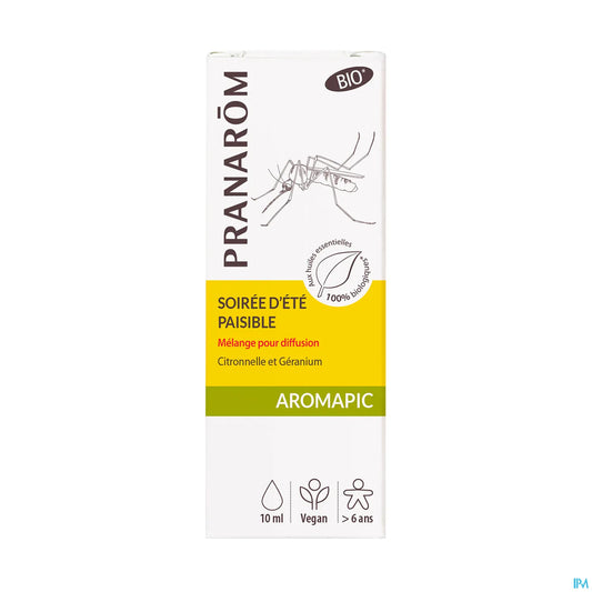 Aromapic Soirée d'Été Paisible Mélange pour Diffusion Bio 10ml