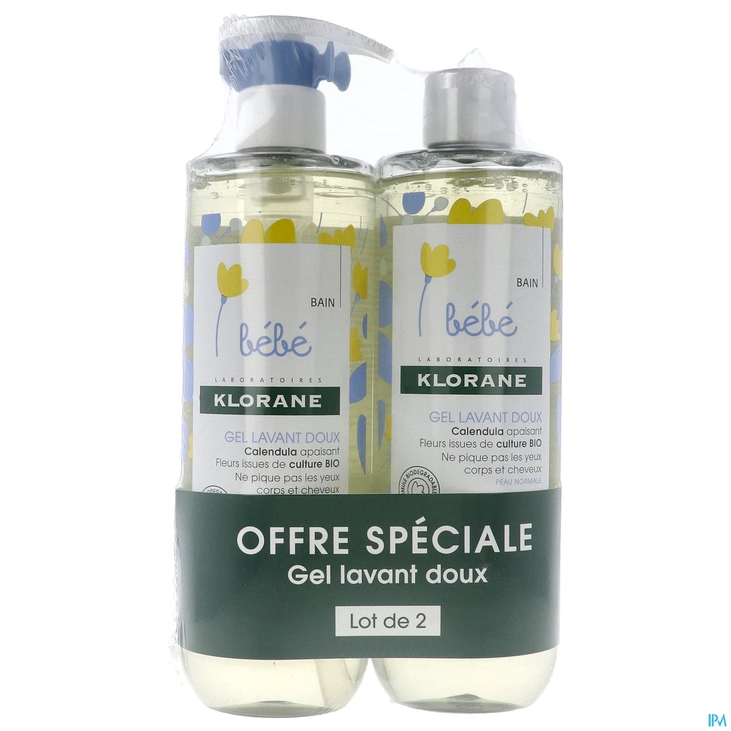 Bébé Gel Lavant Doux Avec Calendula Apaisant 2x500ml