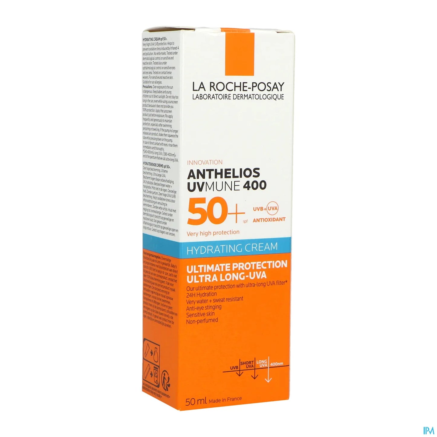 Anthelios UVMune 400 Crème Hydratante SPF50+ Sans Parfum 50ml