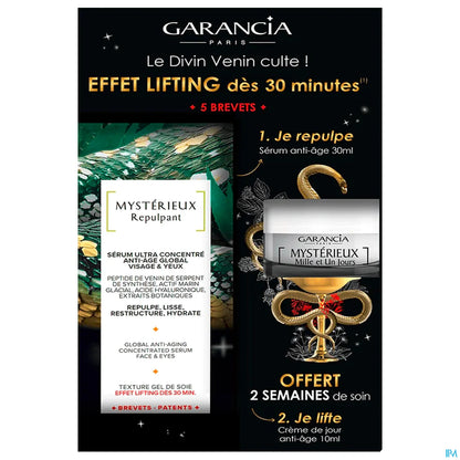 Mysterious Plumping Box 30 ml e crema giorno anti-età globale Thousand and One Days 10 ml