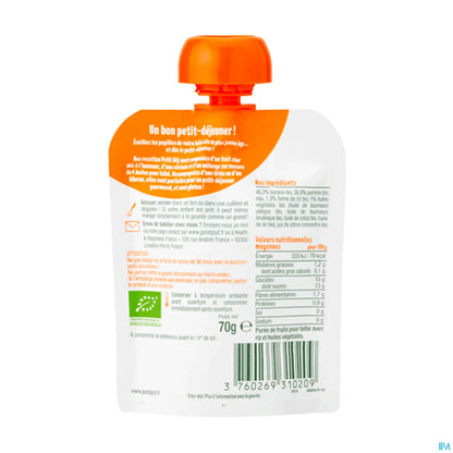Le Petit Déj Pomme Bio Purée de Fruits 70g