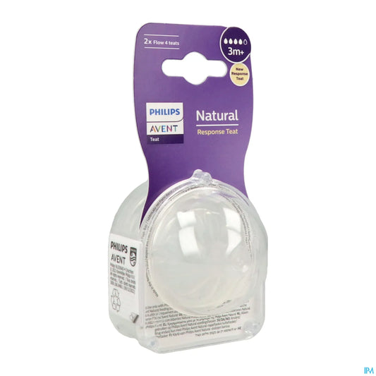 Tettarella Philips Avent Natural Response per biberon +3 mesi 4 fori 2 pezzi