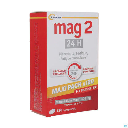 Mag 2 24H Formule Renforcée 120 Comprimés
