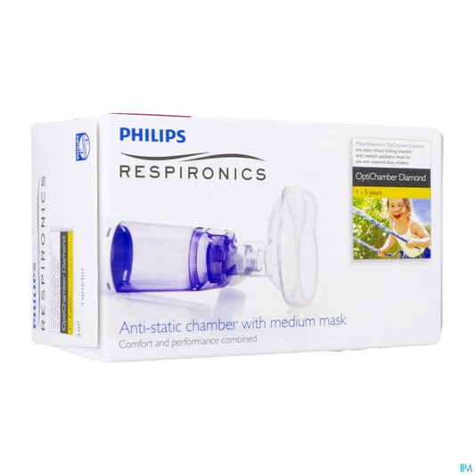 Philips Optichamber Diamond Chambre d'Inhalation avec Masque 1 à 5 Ans M