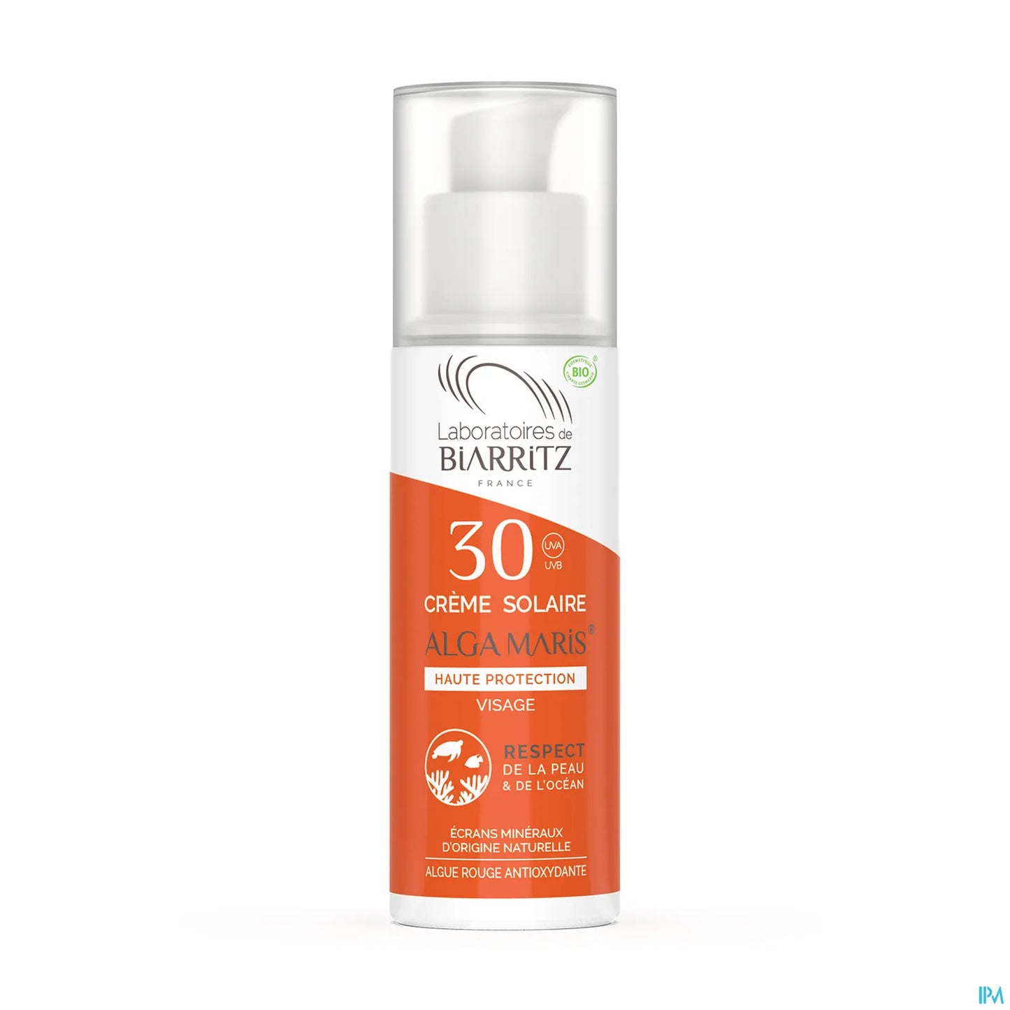 Algamaris Crème Solaire Visage SPF 30 Bio