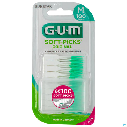 GUM Soft-Picks Original 632 - Spazzolini interdentali medi, 100 unità