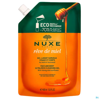 Rêve de Miel Gel Lavant Surgras Eco-Recharge 400 Ml