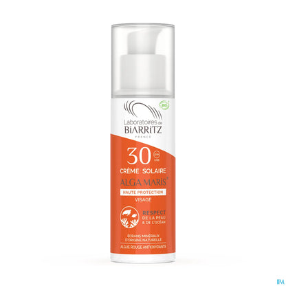 Algamaris Crème Solaire Visage SPF 30 Bio