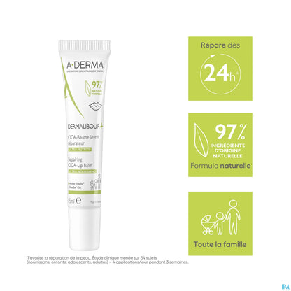 Dermalibour Cica+ Lèvre 15 ml
