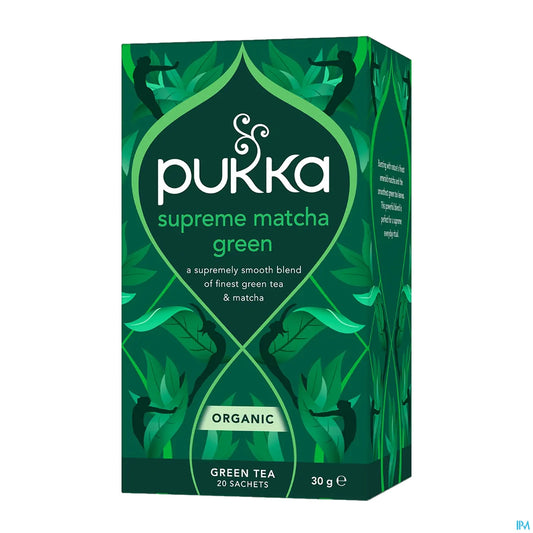 Pukka Thé Vert Menthe et Matcha Bio Boite de 20 Sachets