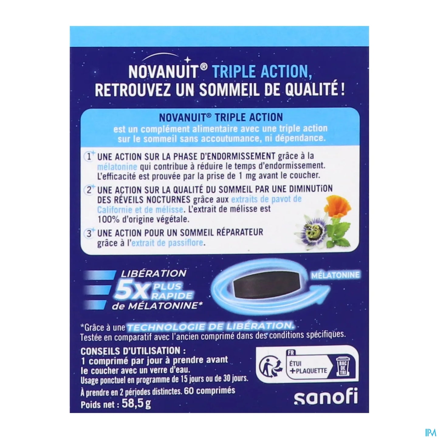 Sanofi Novanuit Tripla Azione Grande Formato 60 Compresse