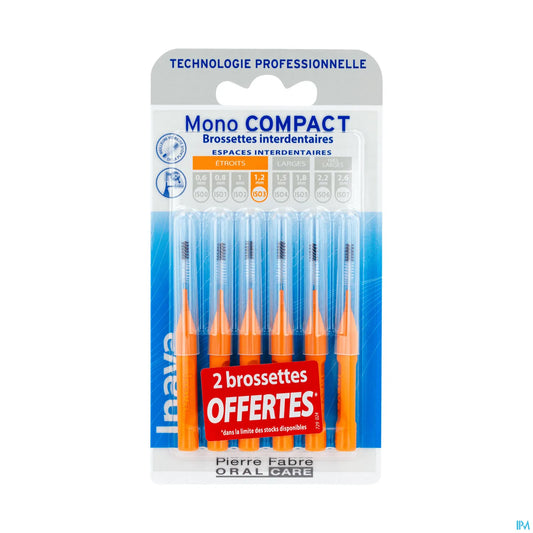 Spazzolini interdentali compatti Mono Orange ISO 3 x4