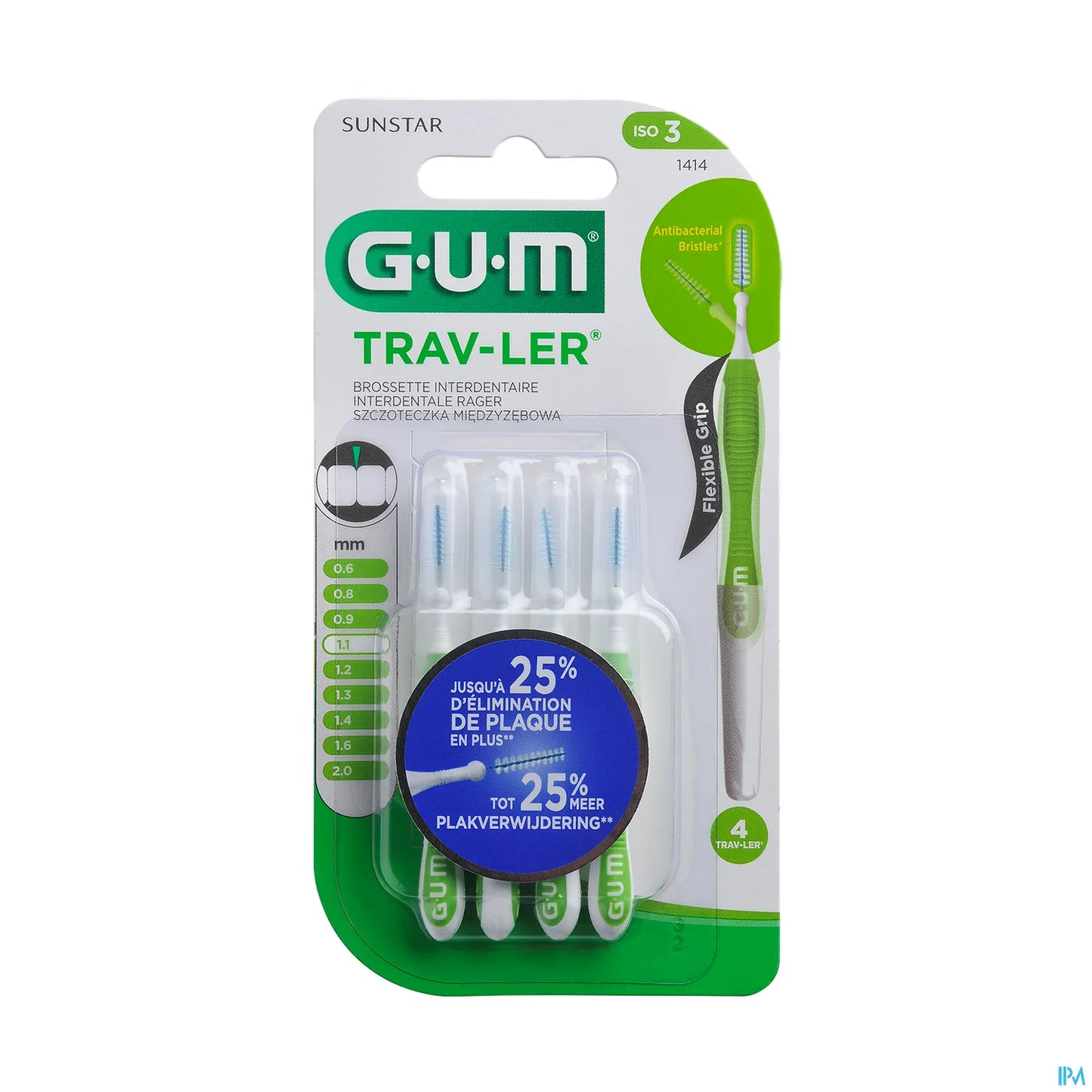 Brossettes Interdentaires Trav-Ler 1.1mm x4