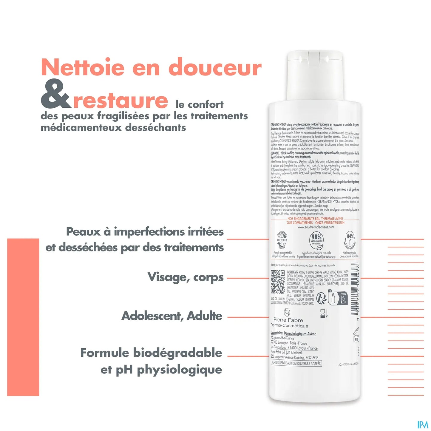 Cleanance Hydra Crème Lavante Apaisante 200ml