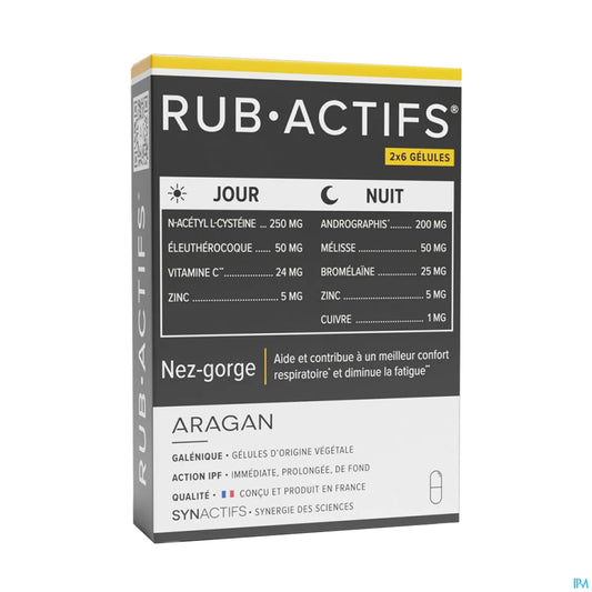 Synactifs Rub Actifs Gelu12 Capsule B/12