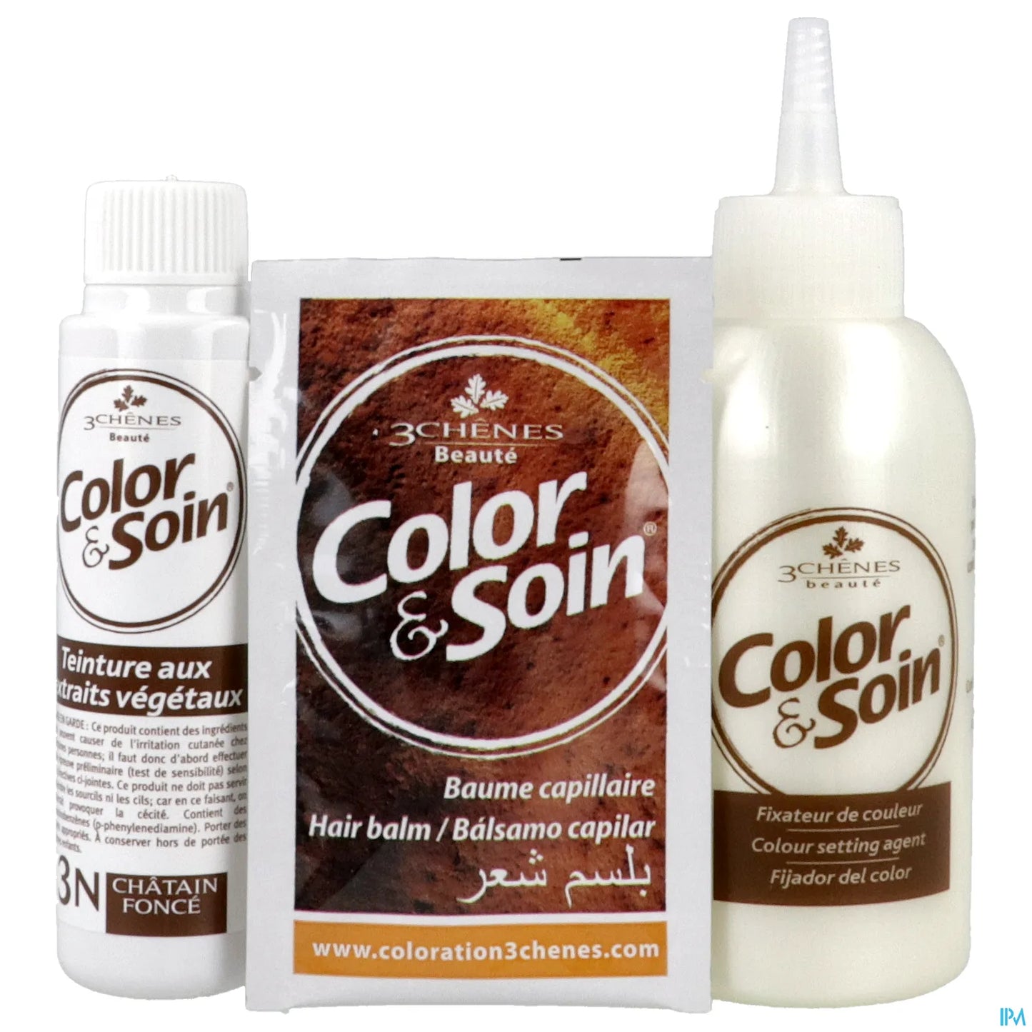 3 Chênes Color & Soin Châtain Foncé 3N - 135ml